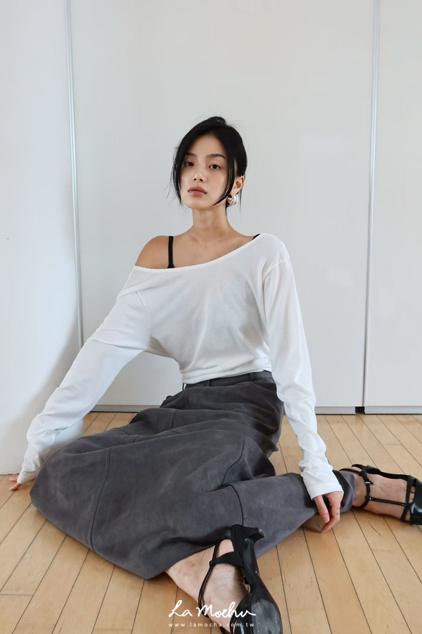 大圓領美背棉質上衣